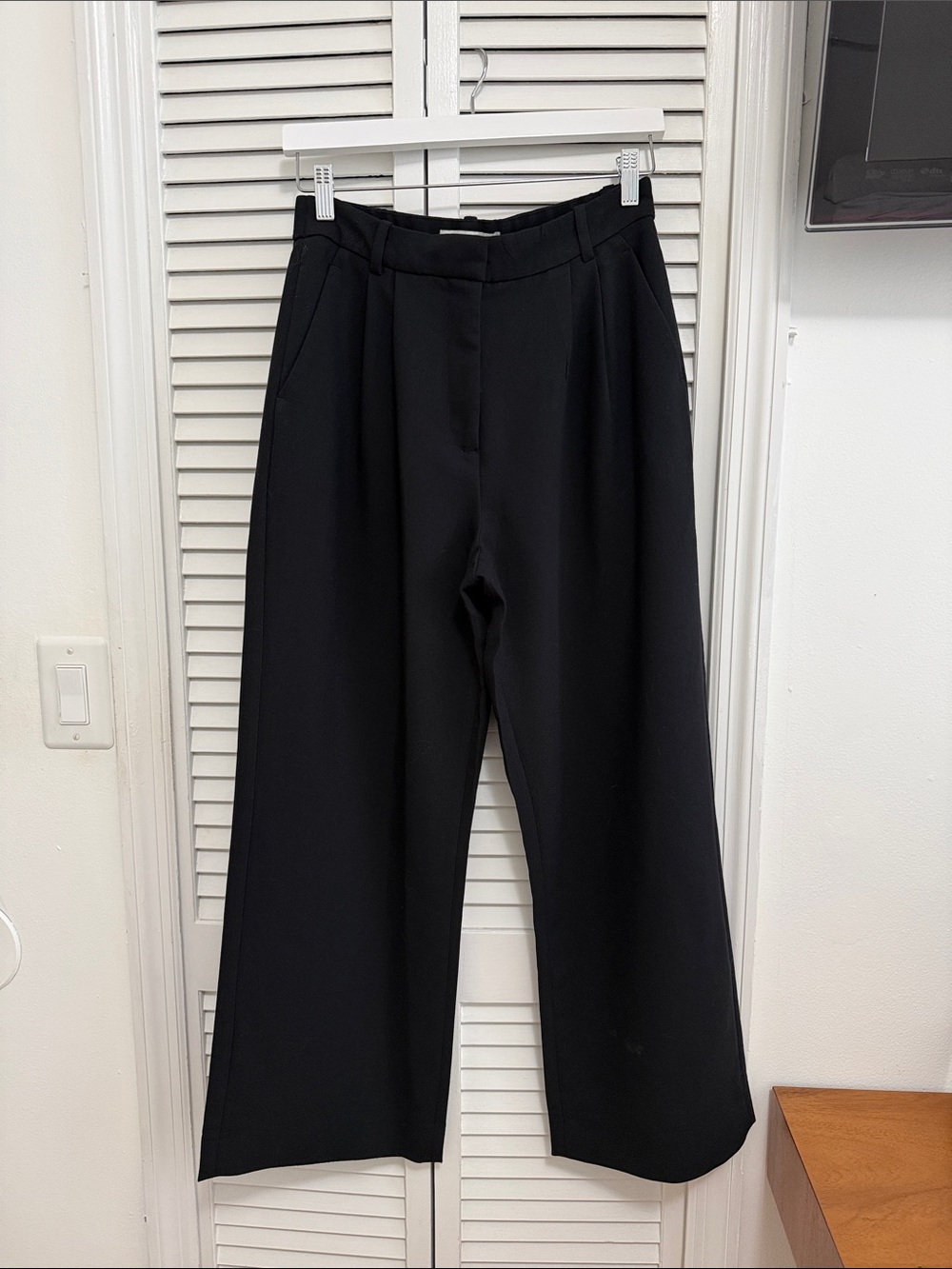 Abercrombie & Fitch Curve Love A&F Sloane Tailored Wide Leg Pant